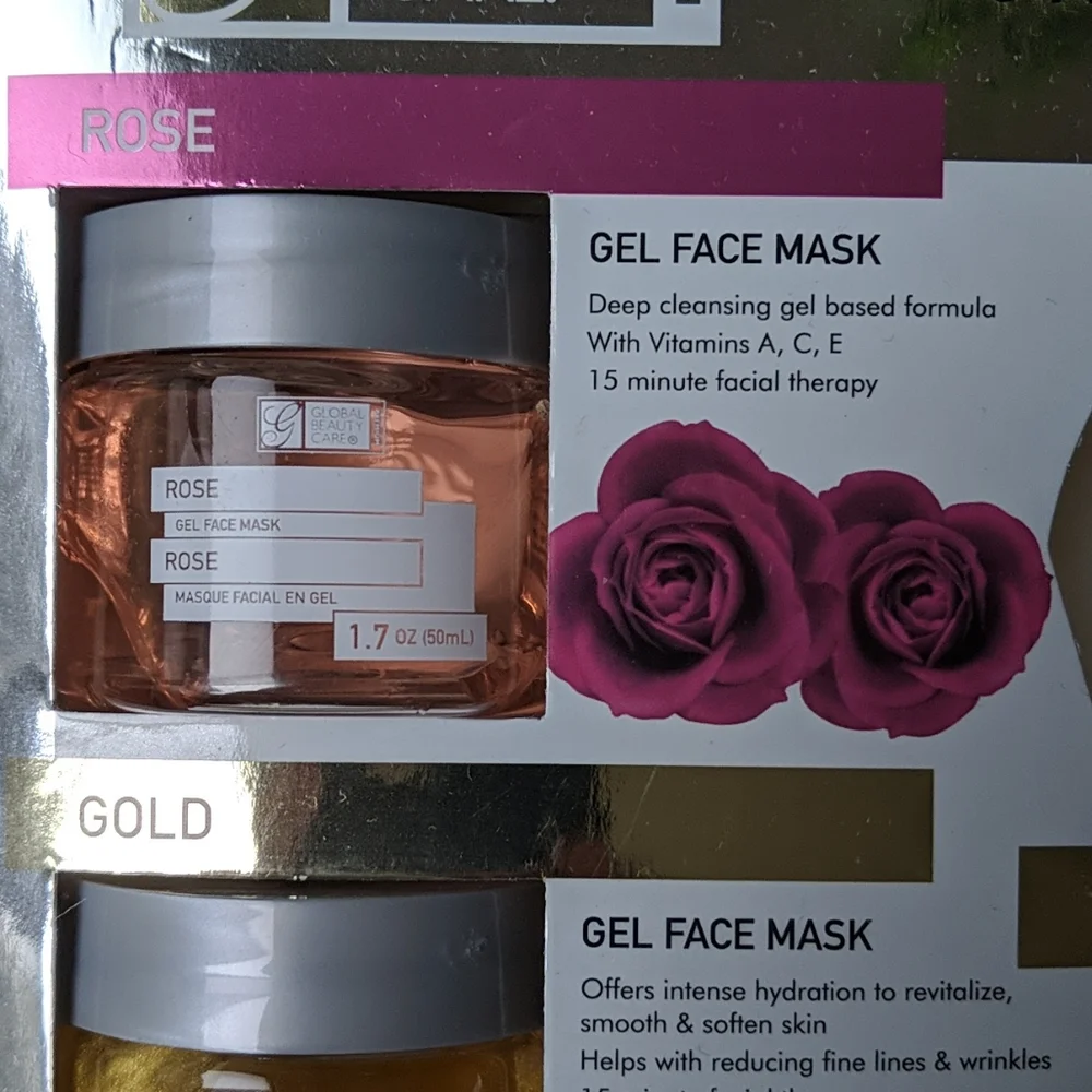 3-pack - Rose, Gold, & Cucumber Gel Masks